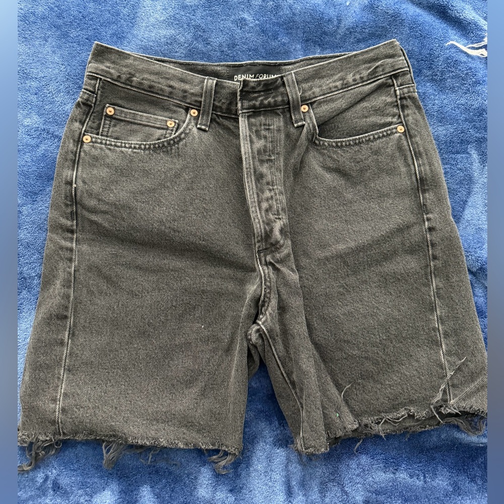 Denim Forum Charcoal Denim Shorts